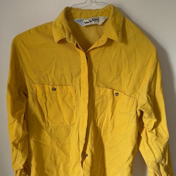 Diane von Furstenberg Yellow Cord Shirt - Picture 1 of 2